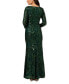 Фото #3 товара Women's Sequined Lace V-Neck Gown