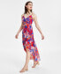 Фото #3 товара Women's Floral Print Sleeveless High-Low Maxi Dress