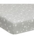 Milky Way Gray/White Stars 100% Cotton Baby Fitted Crib Sheet