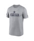 ფოტო #2 პროდუქტის Men's Silver Dallas Cowboys Sideline Legend Performance T-Shirt