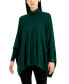 Фото #1 товара Women's Turtleneck Poncho Sweater, Created for Macy's