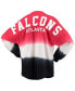 ფოტო #2 პროდუქტის Women's Red, Black Atlanta Falcons Ombre Long Sleeve T-shirt