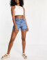 Фото #8 товара Weekday eya cotton blend denim shorts in harper blue - MBLUE