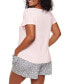 ფოტო #2 პროდუქტის Plus Size Jacquelyn Pajama T-shirt And Short Set