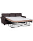 Фото #7 товара Orid 84" Queen Leather Roll Arm Sleeper, Created for Macy's