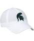 Фото #4 товара Men's White Michigan State Spartans Primary Logo Staple Adjustable Hat
