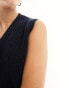 Weekday Margo sweater vest in navy melange