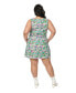 ფოტო #2 პროდუქტის Plus Size Printed Scoop Neck Sleeveless Shift Dress