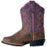 Фото #4 товара Dan Post Boots Tryke Square Toe Cowboy Toddler Girls Purple Casual Boots DPC194