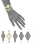 ფოტო #4 პროდუქტის Women's Gold-Tone Alloy Bangle with Crystals Fashion Watch 24mm and Bracelet Set
