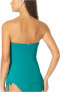 Anne Cole 283886 Twist-Front Ruched Tankini Top Emerald, Size M