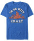 Фото #1 товара Disney Men's Finding Dory Hank Ok with Crazy, Short Sleeve T-Shirt