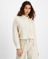 Фото #1 товара Women's Oversized Cropped Button-Front Shirt
