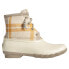 Фото #1 товара Sperry Saltwater Wool Plaid Duck Womens Off White Casual Boots STS86705