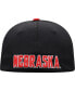 Men's Black, Scarlet Nebraska Huskers Two-Tone Reflex Hybrid Tech Flex Hat