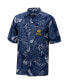 Фото #3 товара Men's Navy Notre Dame Fighting Irish The Dude Camp Button-Up Shirt