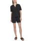 ფოტო #1 პროდუქტის Women's French Terry Drawstring Shorts