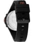 ფოტო #2 პროდუქტის Men's Quartz Multifunction Black Silicone Strap Watch 46mm