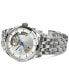 ფოტო #4 პროდუქტის Men's Automatic Jazzmaster Open Heart Silver-Tone Stainless Steel Bracelet Watch 40mm