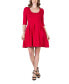 ფოტო #1 პროდუქტის Women's Three Quarter Sleeve Mini Dress