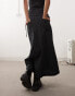 COLLUSION casual utility maxi skirt co-ord in black pinstripe