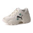 Фото #2 товара Puma Pulsar Wedge Cat Logo Graphic Lace Up Womens White Sneakers Casual Shoes 3