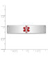 ფოტო #2 პროდუქტის Sterling Silver Rhodium-plated Medical ID Plate Bracelet