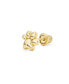 ფოტო #1 პროდუქტის Tiny BFF Animal Puppy Kitten Pet Dog Lover Cat Paw Print Cartilage Ear Lobe Piercing 1 Piece Stud Earring 14K Yellow Gold Safety Clutch Screw back