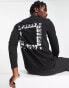 Фото #1 товара Farah Aspin long sleeve back print cotton in black