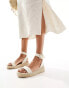 Фото #1 товара South Beach linen two part espadrille sandals in cream