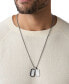 ფოტო #3 პროდუქტის Men's Chevron Stainless Steel Dog Tag Necklace