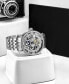 ფოტო #3 პროდუქტის Men's Automatic Silver-Tone Stainless Steel Link Bracelet Watch 49mm