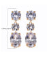 3- Crystal Stones with Gold-Tone Drop Earring