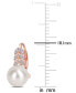 ფოტო #3 პროდუქტის Cultured Freshwater Pearl (9mm) & Diamond (1/10 ct. t.w.) Leverback Drop Earrings in 10k Rose Gold