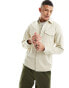 Фото #1 товара Harry Brown utility overshirt in light oatmeal