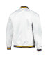 Men's White Golden State Warriors Hardwood Classics Throwback Wordmark Raglan Full-Snap Jacket