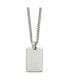 Фото #1 товара Chisel polished Rectangle Dog Tag on a Curb Chain Necklace