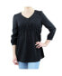 Maternity 3/4 Sleeve Button Front Babydoll Top