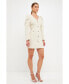 Women's Long-Sleeved Tweed Mini Dress