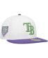 ფოტო #2 პროდუქტის Men's White Tampa Bay Rays Side Patch 59FIFTY Fitted Hat