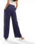 Фото #4 товара River Island poplin wide leg trouser in navy stripe