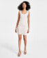 Фото #1 товара Платье женское Bar III мини-платье Bodycon с текстурированным эффектом, созданное для Macy's