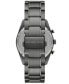 Men's Warren Quartz Chronograph Gunmetal-Tone Stainless Steel Watch 42mm