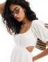 Billabong on the coast white midi dress in white