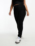 Only Curve high waisted skinny trousers in black