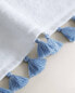 Cotton bath towel with tassels