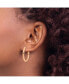 Фото #2 товара Stainless Steel Polished Rose plated Hinged Hoop Earrings