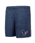 Фото #1 товара Men's Navy Houston Texans Powerplay Tri-Blend Fleece Shorts