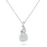 Фото #1 товара Silver necklace with synthetic opal NCL155W