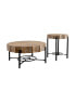 Фото #4 товара Vintage Lace Coffee Table Set with Dimpled Metal Legs